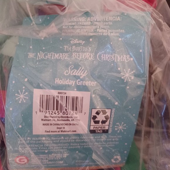 New Disney Tim Burton's The Nightmare Before Christmas 17 Inch Plush Sally - Picture 6 of 6